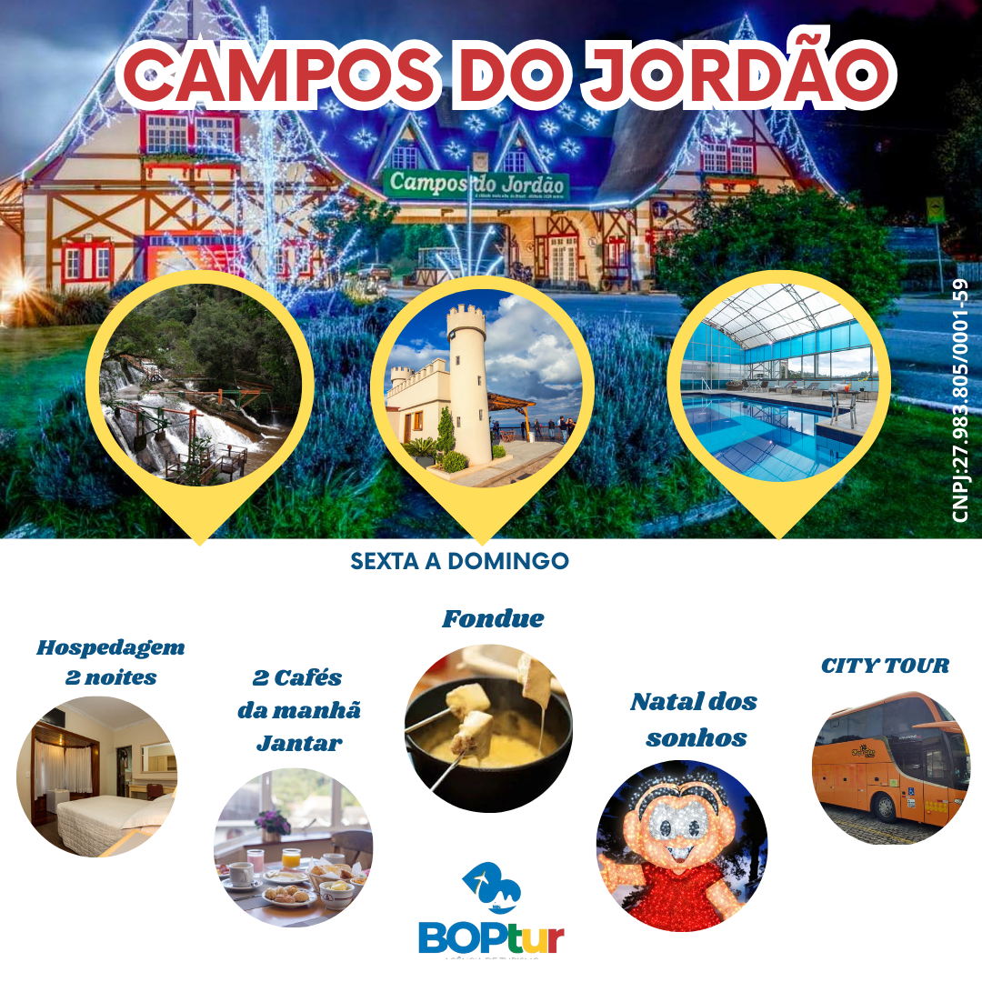 Natal dos sonhos em Campos do Jordão De 19 a 21/12/2025 (Sexta a domingo)