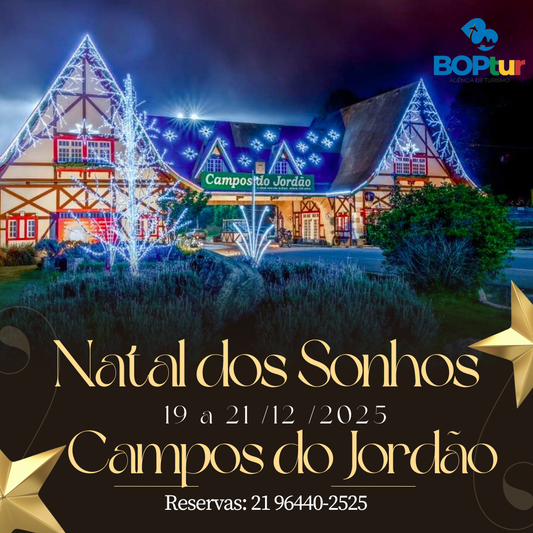 Natal dos sonhos em Campos do Jordão De 19 a 21/12/2025 (Sexta a domingo)